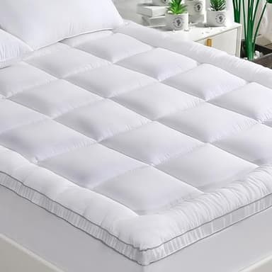 GRT sobrecolchón 120 x 200 x 30 cm, con Superficie de Fibra de bambú y Relleno Alternativo de Copos 3D. Este Topper es Transpirable, Ultra Suave y silencioso