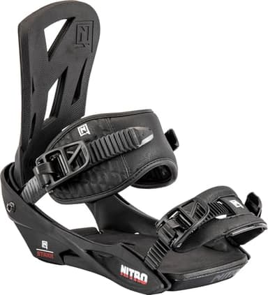 Nitro Staxx Fijaciones de Snowboard, Hombres, Black, L