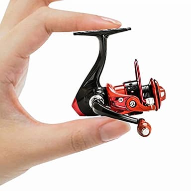 LIZHOUMIL Mini carrete de spinning, ligero, relación de transmisión 4,8:1, marco de aluminio resistente, ultraligero, potente carrete de pesca para pesca de río, mar y mar 150