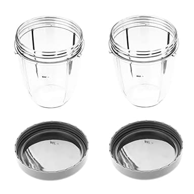 Hicello Juego de 2 Tazas 18oz con Tapa de Repuesto para batidora Nutribullet 600W/900W
