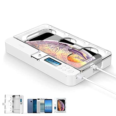 iDiskk Caja de Bloqueo de teléfono con Temporizador, cárcel de Tiempo, autocontrol para iPhone/Android, casillero temporizado (Cristal)