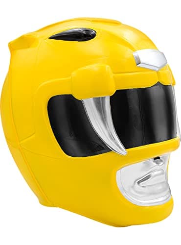 Funidelia | Casco Power Ranger Amarillo para mujer Superhéroes, Dibujos Animados - Accesorios para adultos, accesorio para disfraz - Amarillo