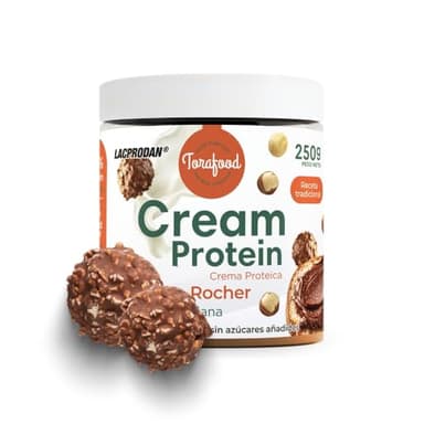 Crema Proteica | Sabor Bombon Rocher Chips | 250g | 20% de Proteina | 0% azúcares añadidos | Sin Aceite de Palma | Receta Tradicional | Torafood