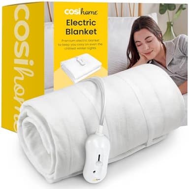 Cosi Home Calienta Camas Electrico Apagado Automático – Calienta tu Cama y Descansa Mejor. Manta Eléctrica 150x80cm con Protección contra Sobrecalentamiento - 3 Niveles. Control Remoto