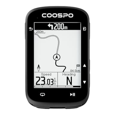 COOPSO CS500 Completo Computadora de Bicicleta Ordenador Navegación Ciclocomputador GPS de 45H Batería de Pantalla Personalizable 2,6’’ LCD, BLE5.0/Ant+, IPX7