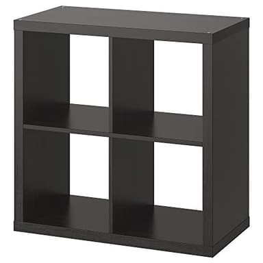 IKEA Estantería KALLAX, 77 x 77 cm, negro-marrón