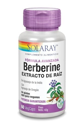 Solaray Berberine | Fórmula avanzada | Berberina | cápsulas, 60 VegCaps