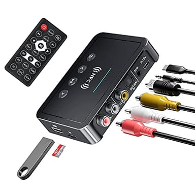 Mokeum Adaptador Bluetooth,NFC Dongle Bluetooth USB 5.0 Receptor Bluetooth Audio, 3.5 mm Jack RCA/AUX Adaptador Bluetooth Coche 3 in 1 Transmisor Bluetooth para PC, TV, Teléfonos Inteligentes
