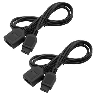 LT Easiyl 2 Cables De Extensión De Mango De Controlador De 9 Pines Compatibles con Sega Genesis Compatible con Mega Drive 1 2 3 Cable De Controlador De 6 Pies De Longitud (Negro)