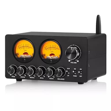 Douk Audio Ecualizador Bluetooth EQ de 5 bandas para estéreo doméstico/altavoces de ordenador/amplificador con medidor VU (EQ5-TONE versión actualizada)