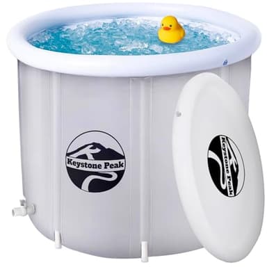 Bañera de hielo 408 Liters 85 cm Ø * 72 cm - Ice Bath - Refuerza tu sistema inmunológico y mejora la recuperación + Bañera de hielo portátil para deportistas + Bañera de terapia de agua fría