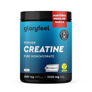 Creatina Monohidratada 500 g (Creapure®) - Polvo Micronizado 99,99% puro - 147 porciones de Creatina Monohidrato, 3409mg por día - Materia prima de primera calidad de Alemania - Sin aditivos