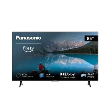 Panasonic TX-85MX800E, Smart TV LED 4K Ultra HD 85 Pulgadas, Alto Rango Dinámico, Dolby Atmos y Dolby Vision, Fire TV, Prime Video, Alexa, Netflix, Modo Juego, Color Negro