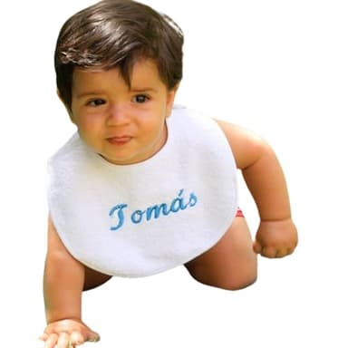Cocholate Babero Personalizado Para Bebé Recién Nacido con el Nombre Bordado (Basico)
