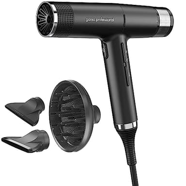 GA.MA Italy Professional, iQ1 Perfect, Secador ultraligero con Motor sin escobillas de 110.000 rpm, tecnología Oxy-Active para un Cabello brillante y sin encrespamiento, 1600 W de potencia, negro