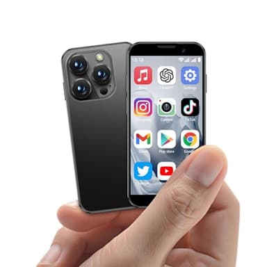 BLKE Max Smartphone Mini con Pantalla HD de 3,0 Pulgadas, teléfono Mini Desbloqueado, cámara de 5 megapíxeles, reconocimiento Facial, GPRS, Tarjeta TF y un Cuerpo Ultra Delgado, niños Negro