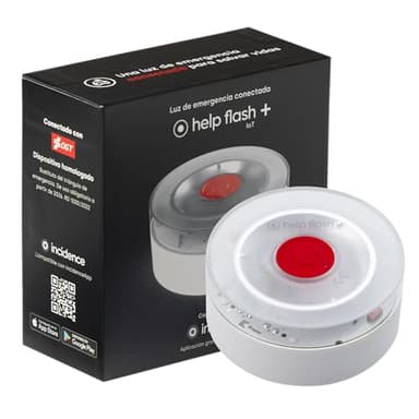help flash IoT+, Luz de Emergencia V16 con Geolocalización y más de 250 candelas de potencia, Exigible a partir de 2026, Conectada con DGT 3.0, Señal V-16 para Coches, plan de datos incluido