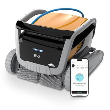 Dolphin E60i Robot limpiafondos automático para Piscinas enterradas de 15m - Limpieza de Fondo, Paredes y línea de flotación - Control por la App