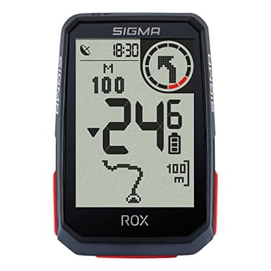 SIGMA ROX 4.0 Negro | Ciclocomputador inalámbrico con navegación Incl. Soporte GPS | Navegación Exterior GPS con medición de altitud | Color: Negro