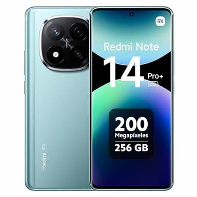 Xiaomi Redmi Note 14 Pro+ 5G Smart Phone, 8GB RAM 256GB, Pantalla AMOLED de 6,67 Pulgadas 1,5k, Sensor de Huellas, Cámara de 200 MP, Doble Tarjeta SIM, 5G, NFC, Cargador no Incluido, Azul Escarcha