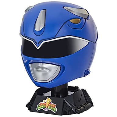 Power Rangers Lightning Collection - Casco de coleccionista Premium del Ranger Azul - Tamaño Natural - Ideal para exhibición, Juegos de rol o Cosplay