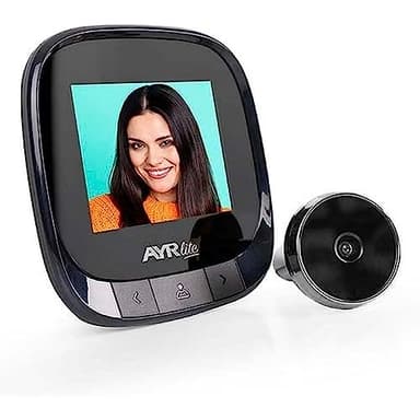 Mirilla Digital AYR Lite 9001. Grabación de imágenes. Batería Interna Recargable. Acabado Negro/Cromo.