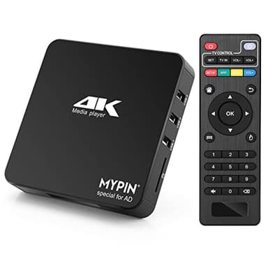 Reproductor Multimedia 4K, MYPIN Media Player HDMI 4K@60hz MP4 Soporte 8TB HDD/256G USB/Tarjeta SD Salida HDMI/AV para HDTV/PPT MKV AVI MP4 H.265-Soporte de Subtítulos de Publicidad/Temporización