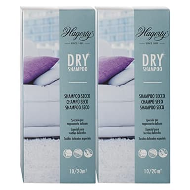 Hagerty Dry Shampoo polvo limpiador alfombras 2x 500g champú en polvo especial para limpieza en seco de alfombras moquetas o tapicerías de tejidos delicados Quitamanchas limpiador en seco tapiceria
