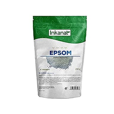 Sal de Epsom Sulfato de Magnesio 250g – INKANAT - Relajación y Alivio Muscular Natural