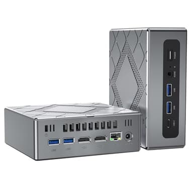 NiPoGi Mini PC Ιntel Core i5-12450H(8C/12T,hasta 4,4 GHz), Mini Computadoras de Escritorio Doble Slots 32GB DDR4 512GB M.2 NVMe SSD 4K UHD, USB 3.0/WiFi6/Tipo C/BT5.2/RJ45 para Home Cinema Oficina