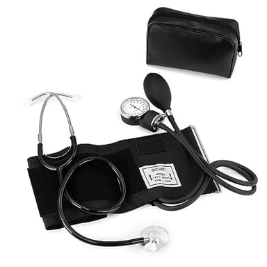 Scian - Medidor manual de presión arterial con estetoscopio (negro-BK2)