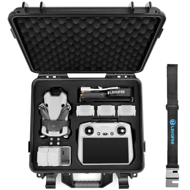 LEKUFEE Impermeable Maleta para dron dji Mini 4 Pro/dji Mini 3 Pro/Mini 3/dji RC 2/dji RC N2/dji RC/RC N1 y Accesorios (Solo Estuche)
