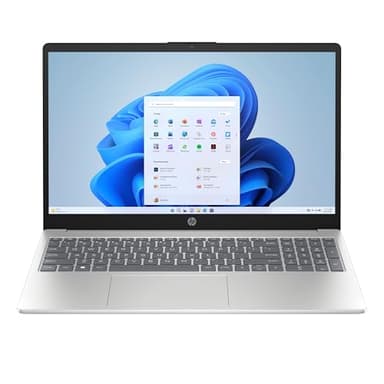 HP 15-fd0187ns - Ordenador portátil de 15.6" FHD (Intel N100, 8GB RAM, 256GB SSD, Intel UHD, Windows 11) Plata - Teclado QWERTY Español
