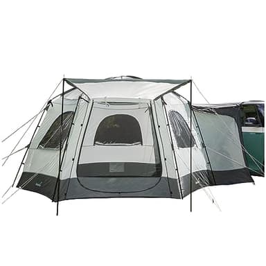 Skandika Pitea Dome Tienda campaña para Coche, autobús, Furgoneta | Independiente, 2-4 Personas, Altura de 2,2 m, 10,4 m² Superficie habitable, 3 entradas, mosquitera, 3000 mm Columna de Agua