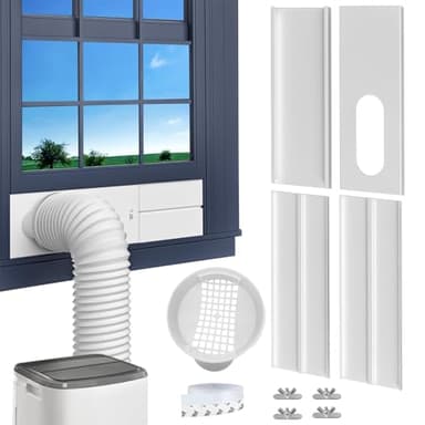 4 Piezas Aire Acondicionado para Sellado de Ventanas,Aire Acondicionado Placas de Sellado de Ventana Ajustabl,Aire Acondicionado para Junta de Ventana,Kit de Ventana Aire Acondicionado Portátil