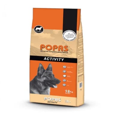 Pienso de Cordero para Perros con Alta Actividad POPAS Activity - Pastor Aleman Border Collie Galgo - Saco 18 Kg