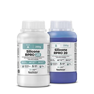 Silicona Líquida para la Fabricación de Moldes de Silicona R PRO 20, No Tóxica Y Rápida 1:1 Caucho Silicona para Moldes de Resina DIY, Fundición, Manualidades (500 gr)