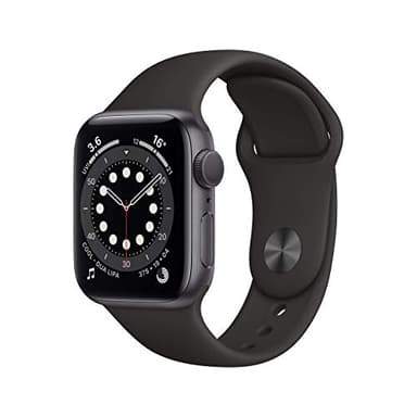 Apple Watch Series 6 (GPS, 40MM) Caja de Aluminio Gris Espacial con Correa Deportiva Negro (Reacondicionado)