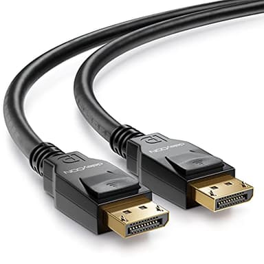deleyCON 1,5m Cable de DisplayPort 8K 1.4-1080P hasta 8K - Óptimo para Monitores de Juegos hasta 240Hz PC HBR3 DSC HDR-10