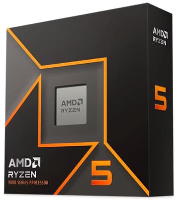 AMD Ryzen 5 9600X Procesador (Tarjeta gráfica Radeon integrada, 6 núcleos/12 Threads, 65W DTP, Socket AM5, 38MB Caché, Reloj de Aumento máx. hasta 5.4 GHz, sin Ventilador)