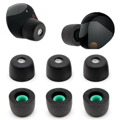 Memory Foam Ear Buds para Sony WF-1000XM5, Recambio Sony Ear Piece Foam Tips para WF-1000XM5 Fit Charging Case (Acabado Mate, 3 Pares, M)