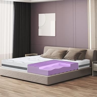 The White Stone Colchón 200 x 200 con Firmeza Media | Altura 25 cm | Propiedades Ortopédicas y de Automodelado | Tejido Hipoalergénico y Transpirable | Producido en Italia