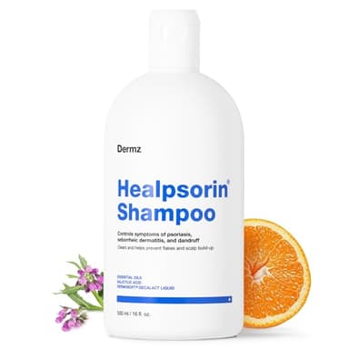 Champú Terapéutico 500ml Tratamiento Para Psoriasis Capilar, Eccemas, Descamación y Picazón del Cuero Cabelludo, Combate el Exceso de Grasa - Healpsorin