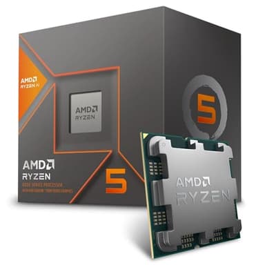 AMD Ryzen 5 8600G Procesador con IA (tarjeta gráfica Radeon integrada, Ryzen AI, 6 núcleos/12 threads, 65W TDP,Socket AM5,22MB Caché, Reloj de aumento máx. hasta 5,0Ghz, con ventilador Wraith Stealh)