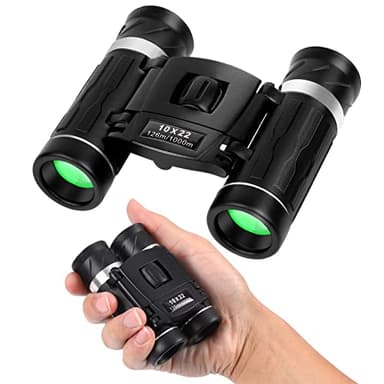 Prismáticos Pequeños,Mini Prismáticos Binoculares 10x22 Telescopio Vision Portátiles Compactos Ligeros Impermeables Plegable para la Caza, Turismo, Observación de Aves, Senderismo, Astronomía