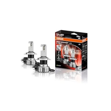 OSRAM NIGHT BREAKER LED SMART H4; hasta un 330% más de brillo; 6000K, 12V, luces altas y bajas LED con aprobación para la calle
