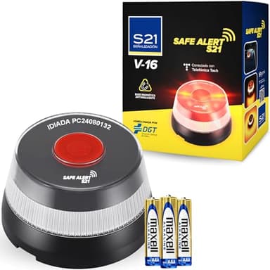 S21 Señalización Pack V-16 Pack BALIZA V-16, Acrilonitrilo butadieno estireno (ABS), Negro, 1 Unidad