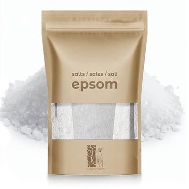 Essenciales Sales de Epsom 500g - Sulfato de Magnesio Desintoxica y Revitaliza. La Sal de Higuera mejora tu bienestar de forma natural