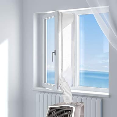 HOOMEE Cubierta Aislante Universal de Ventanas para Aire Acondicionado Portátil y Secadora (400 CM)- Apto para Todos los Aparatos de Aire Acondicionado Portátiles, Fácil de Instalar