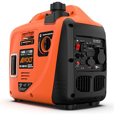 AIVOLT Generador Gasolina 1400W Generador Inverter Silencioso con Salidas de CA 230V/DC 12V/USB Tipo-A y 2,5L Tanque Generador Ligero Portátil para Camping Exterior